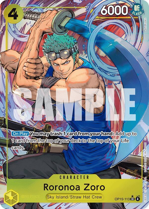 Roronoa Zoro (OP15-113) - Alternate Art - Foil (Adventure on Kami's Island)(OP15-113)(SR)