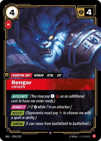 Rengar, Unseen - Foil (Unleashed)(UNL-024/219)(R)