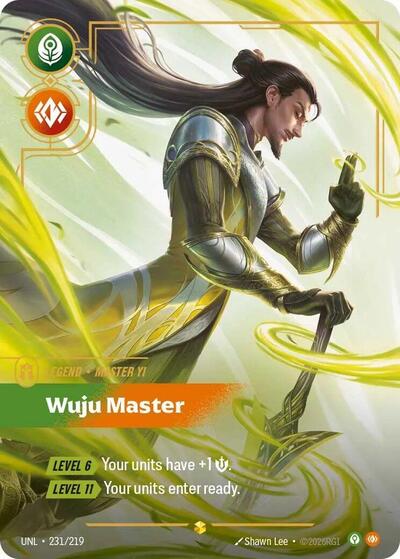 Master Yi, Wuju Master - Overnumbered - Foil (Unleashed)(UNL-231/219)(O/AA)