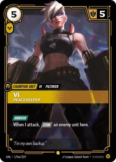 Vi, Peacekeeper - Alternate Art - Foil (Unleashed)(UNL-176a/219)(O/AA)