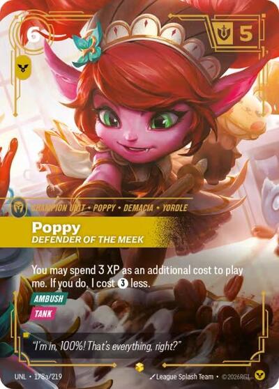 Poppy, Defender of the Meek - Alternate Art - Foil (Unleashed)(UNL-178a/219)(O/AA)