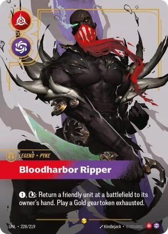 Pyke, Bloodharbor Ripper - Overnumbered - Foil (Unleashed)(UNL-228/219)(O/AA)