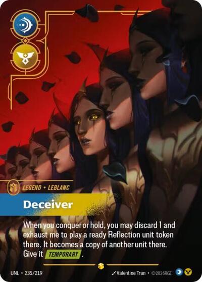 LeBlanc, Deceiver - Overnumbered - Foil (Unleashed)(UNL-235/219)(O/AA)
