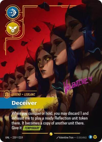 LeBlanc, Deceiver - Signature - Foil (Unleashed)(UNL-235*/219)(O/AA)