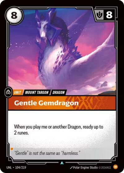 Gentle Gemdragon  (Unleashed)(UNL-104/219)(U)
