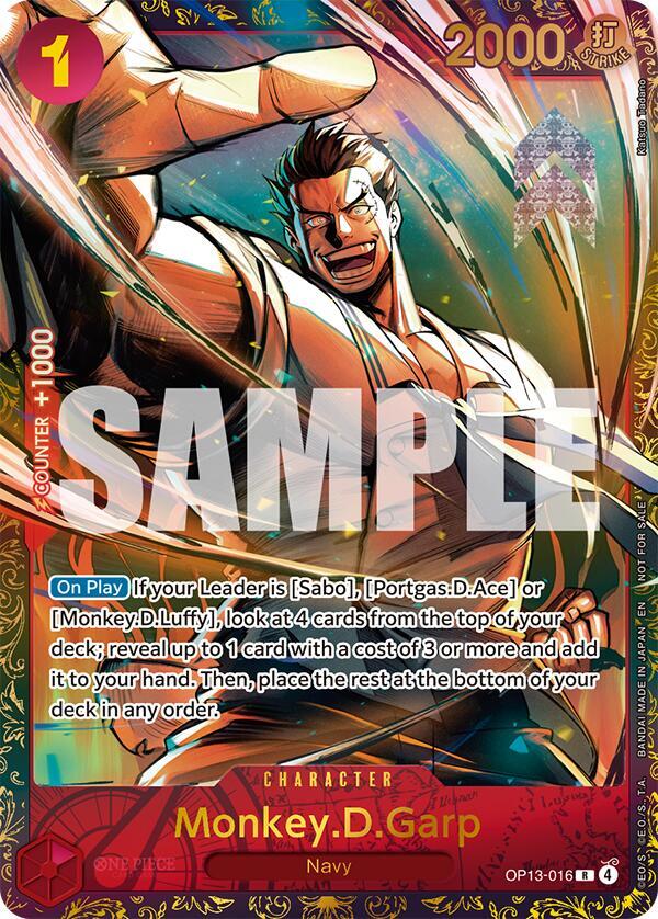Monkey.D.Garp [Treasure Cup March 2026] [Foil] (One Piece Promotion Cards)(OP13-016)(R)