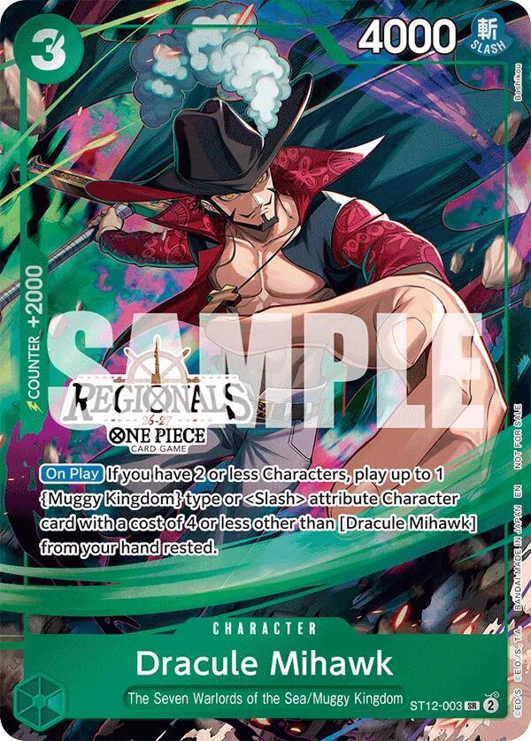 Dracule Mihawk [Regional Participation Pack 2026 Vol.1] [Foil] (One Piece Promotion Cards)(ST12-003)(PR)