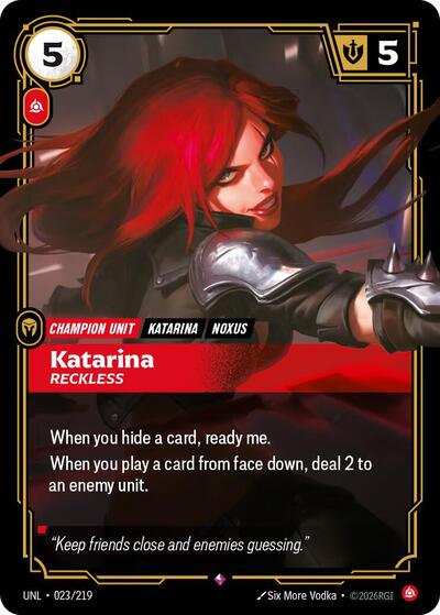 Katarina, Reckless - Foil (Unleashed)(UNL-023/219)(R)
