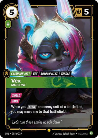Vex, Mocking - Alternate Art - Foil (Unleashed)(UNL-055a/219)(O/AA)