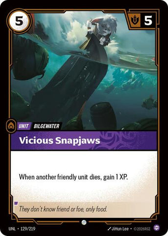 Vicious Snapjaws  (Unleashed)(UNL-129/219)(C)