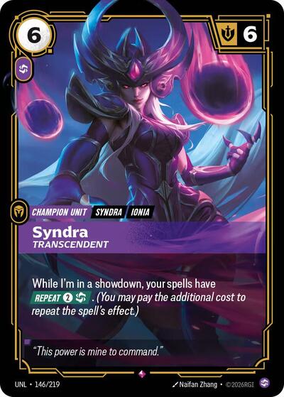 Syndra, Transcendent - Foil (Unleashed)(UNL-146/219)(R)