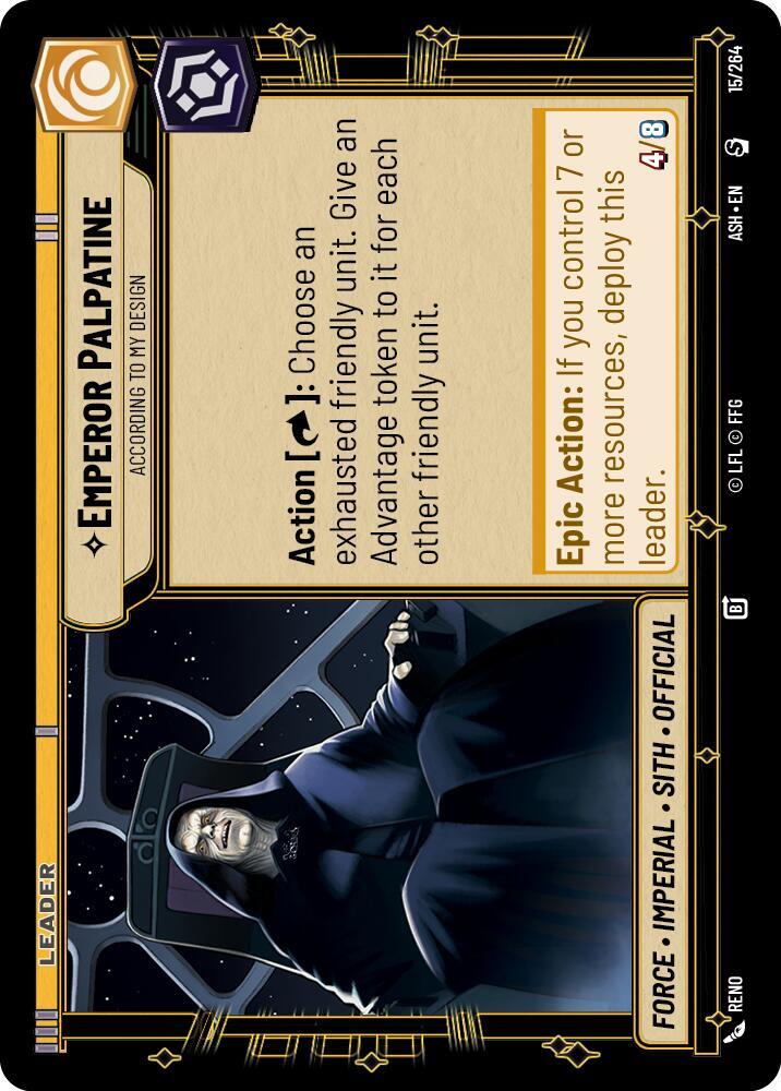 Emperor Palpatine - According to My Design (Ashes of the Empire)(ASH-15/264)(S)