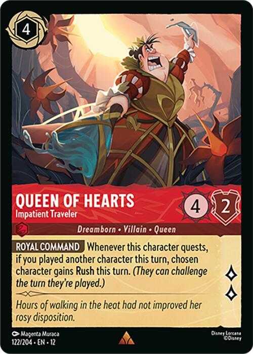 Queen of Hearts - Impatient Traveler  [Cold Foil] (Wilds Unknown)(12-122/204)(R)
