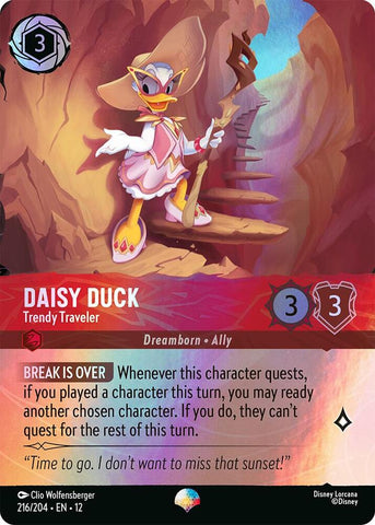 Daisy Duck - Trendy Traveler (Epic)  [Holofoil] (Wilds Unknown)(12-216/204)(EP)