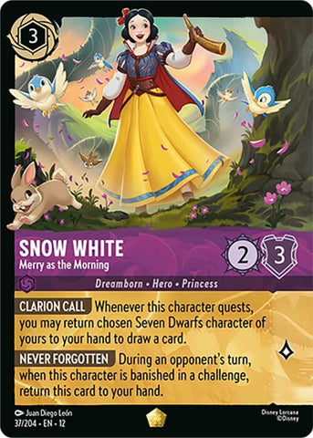 Snow White - Merry as the Morning (Foil)  [Cold Foil] (Wilds Unknown)(12-37/204)(L)