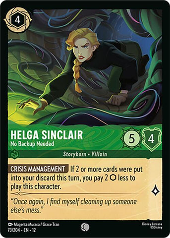 Helga Sinclair - No Backup Needed (Wilds Unknown)(12-73/204)(C)