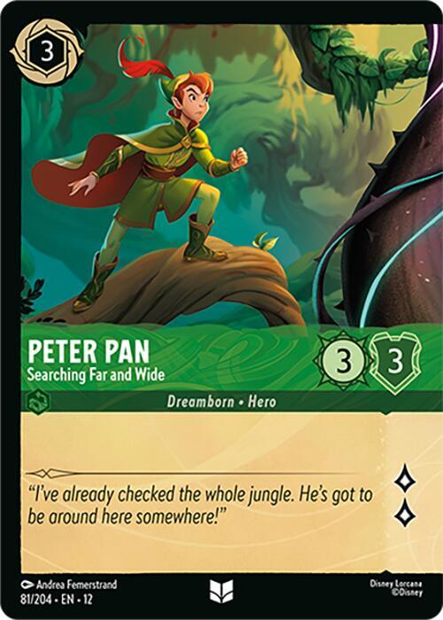 Peter Pan - Searching Far and Wide (Foil)  [Cold Foil] (Wilds Unknown)(12-81/204)(UN)