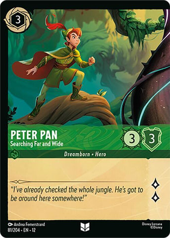 Peter Pan - Searching Far and Wide (Foil)  [Cold Foil] (Wilds Unknown)(12-81/204)(UN)