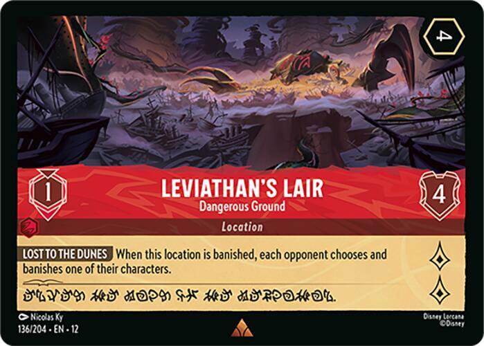 Leviathan's Lair - Dangerous Ground  [Cold Foil] (Wilds Unknown)(12-136/204)(R)