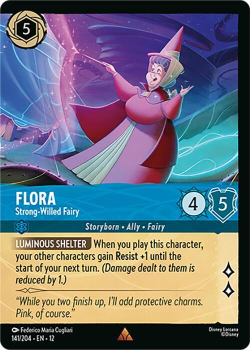 Flora - Strong-Willed Fairy (Foil)  [Cold Foil] (Wilds Unknown)(12-141/204)(R)
