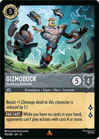 Gizmoduck - Duckburg Defender  [Cold Foil] (Wilds Unknown)(12-193/204)(R)