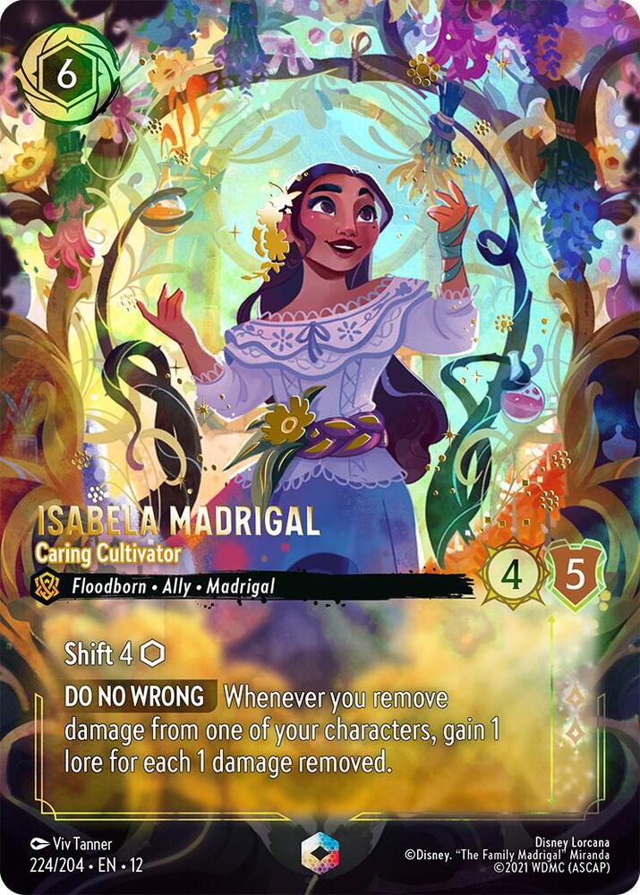 Isabela Madrigal - Caring Cultivator (Enchanted)  [Holofoil] (Wilds Unknown)(12-224/204)(EN)