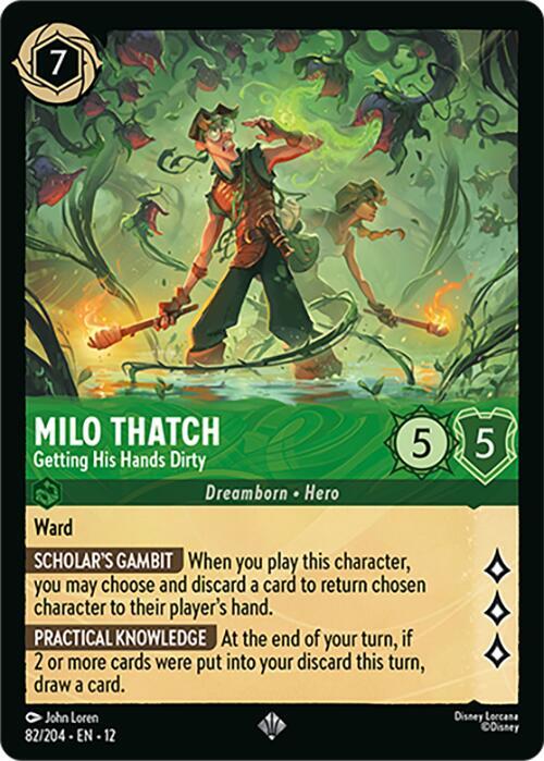 Milo Thatch - Getting His Hands Dirty (Wilds Unknown)(12-82/204)(SR)