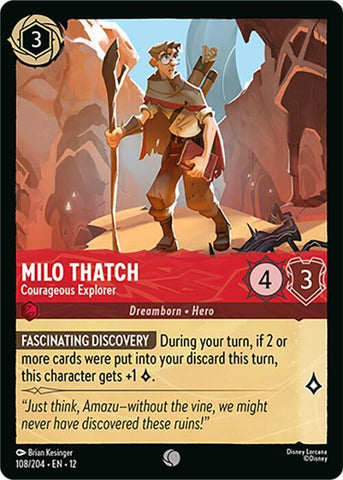 Milo Thatch - Courageous Explorer  [Cold Foil] (Wilds Unknown)(12-108/204)(C)