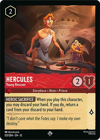Hercules - Young Rescuer  [Cold Foil] (Wilds Unknown)(12-123/204)(SR)