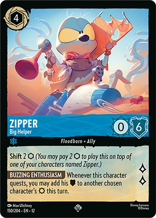 Zipper - Big Helper  [Cold Foil] (Wilds Unknown)(12-150/204)(SR)