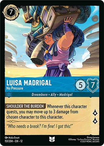 Luisa Madrigal - No Pressure  [Cold Foil] (Wilds Unknown)(12-151/204)(UN)