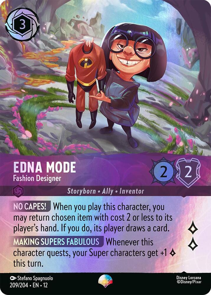 Edna Mode - Fashion Designer (Epic)  [Holofoil] (Wilds Unknown)(12-209/204)(EP)