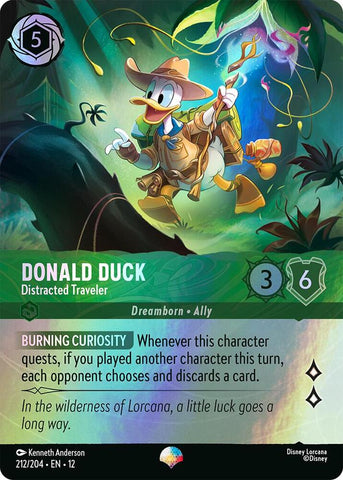 Donald Duck - Distracted Traveler (Epic)  [Holofoil] (Wilds Unknown)(12-212/204)(EP)