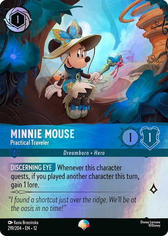 Minnie Mouse - Practical Traveler (Epic)  [Holofoil] (Wilds Unknown)(12-219/204)(EP)