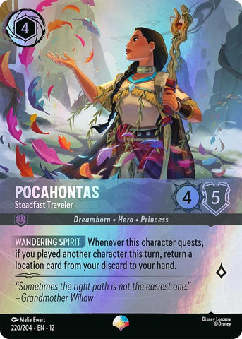 Pocahontas - Steadfast Traveler (Epic)  [Holofoil] (Wilds Unknown)(12-220/204)(EP)