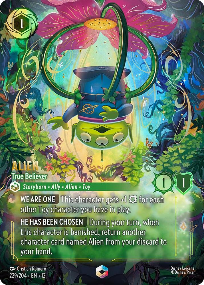 Alien - True Believer (Enchanted)  [Holofoil] (Wilds Unknown)(12-229/204)(EN)