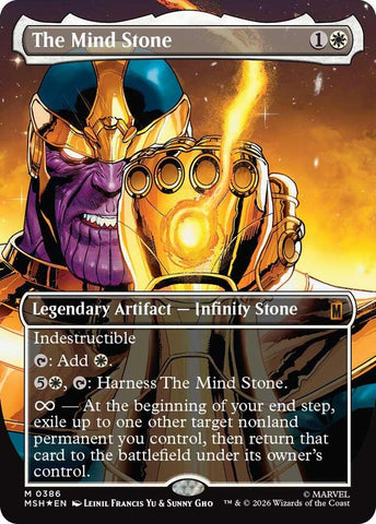 The Mind Stone (Borderless) (Foil) (Marvel Super Heroes)(MSH)(386)(M)