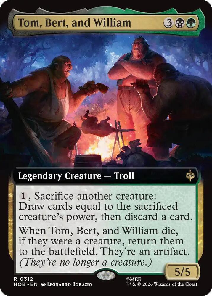 Tom, Bert, and William [Extended Art] [Foil] (The Hobbit)(HOB-312)(R)