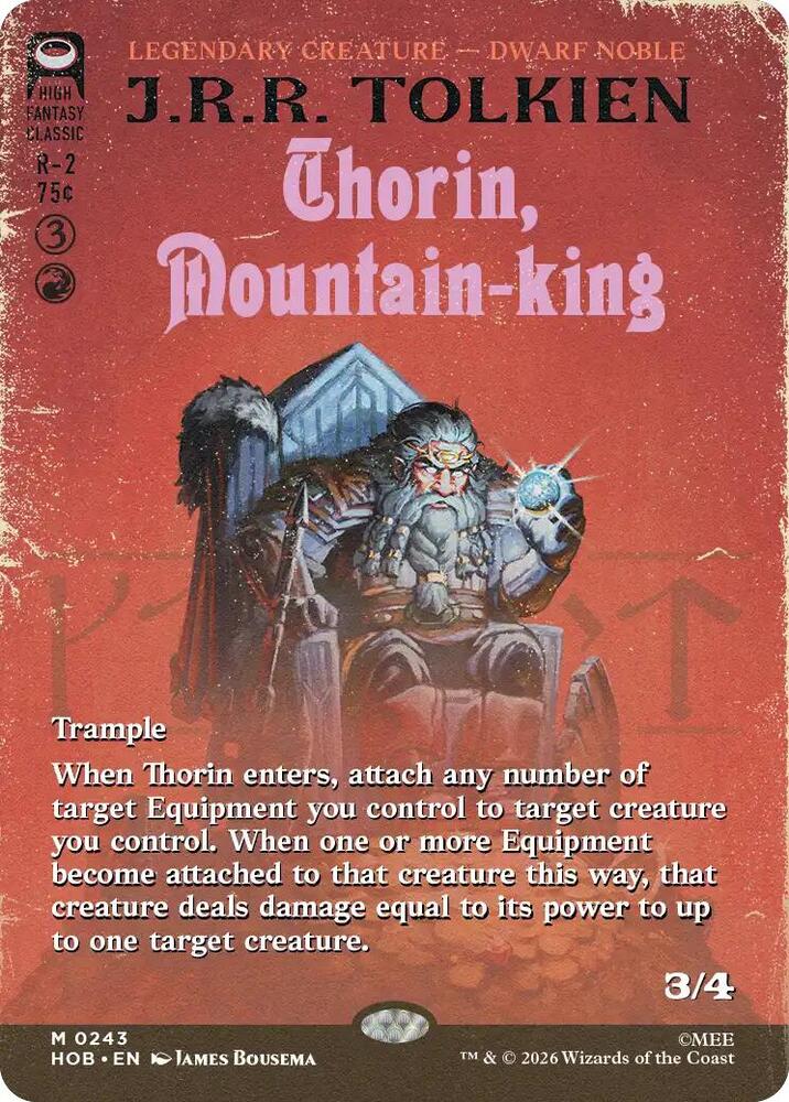 Thorin, Mountain-king [Borderless] [Foil] (The Hobbit)(HOB-243)(M)