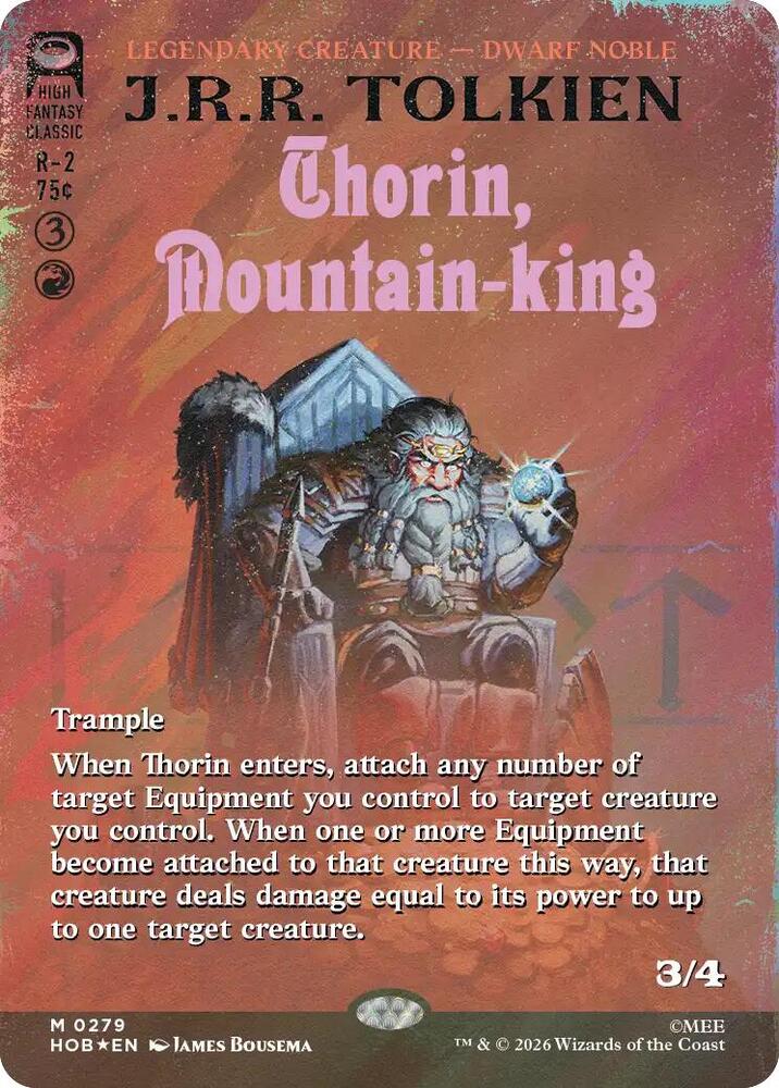 Thorin, Mountain-king [Borderless] [Surge] [Foil] (The Hobbit)(HOB-279)(M)