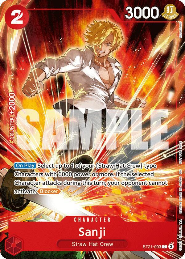 Sanji [Welcome Pack 2026 Vol.1] (One Piece Promotion Cards)(ST21-003)(C)