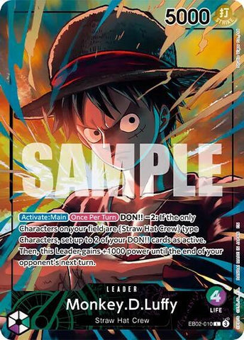 Monkey.D.Luffy [Official Playmat Limited Edition Vol.5] [Foil] (One Piece Promotion Cards)(EB02-010)(L)