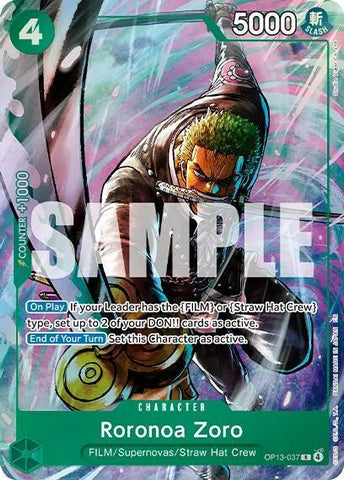 Roronoa Zoro [Premium Card Collection -Best Selection Vol. 6-] [Foil] (One Piece Promotion Cards)(OP13-037)(R)