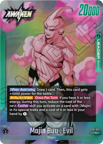 Majin Buu/Majin Buu : Pure Evil // Majin Buu : Evil [Foil] (ST01-027)(L)