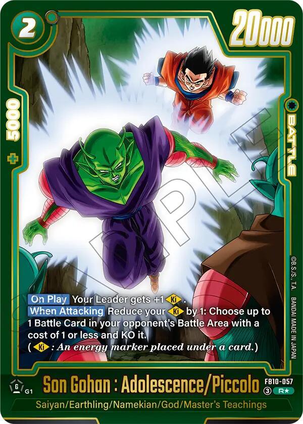 Son Gohan : Adolescence/Piccolo [Alternate Art] [Foil] (FB10-057)(R)