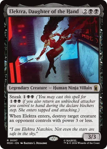 Elektra, Daughter of the Hand (Foil) (Marvel Super Heroes)(MSH)(97)(R)