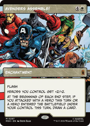 Avengers Assemble! (Borderless) (0297) (Foil) (Marvel Super Heroes)(MSH)(297)(M)