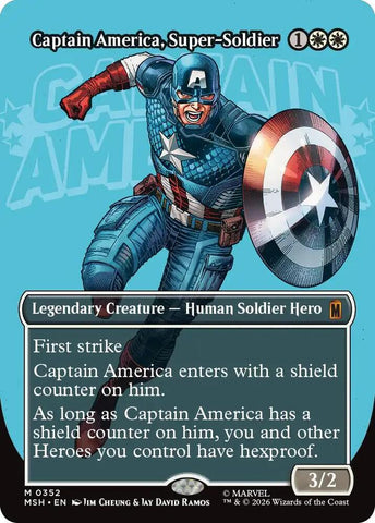 Captain America, Super-Soldier (Borderless) (0352) (Marvel Super Heroes)(MSH)(352)(M)