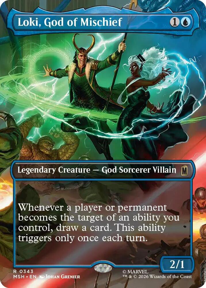 Loki, God of Mischief (Borderless) (Foil) (Marvel Super Heroes)(MSH)(343)(R)