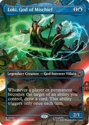 Loki, God of Mischief (Borderless) (Foil) (Marvel Super Heroes)(MSH)(343)(R)